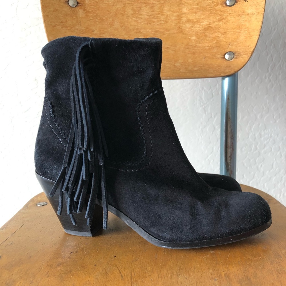 Sam Edelman Black Fringe Bootie